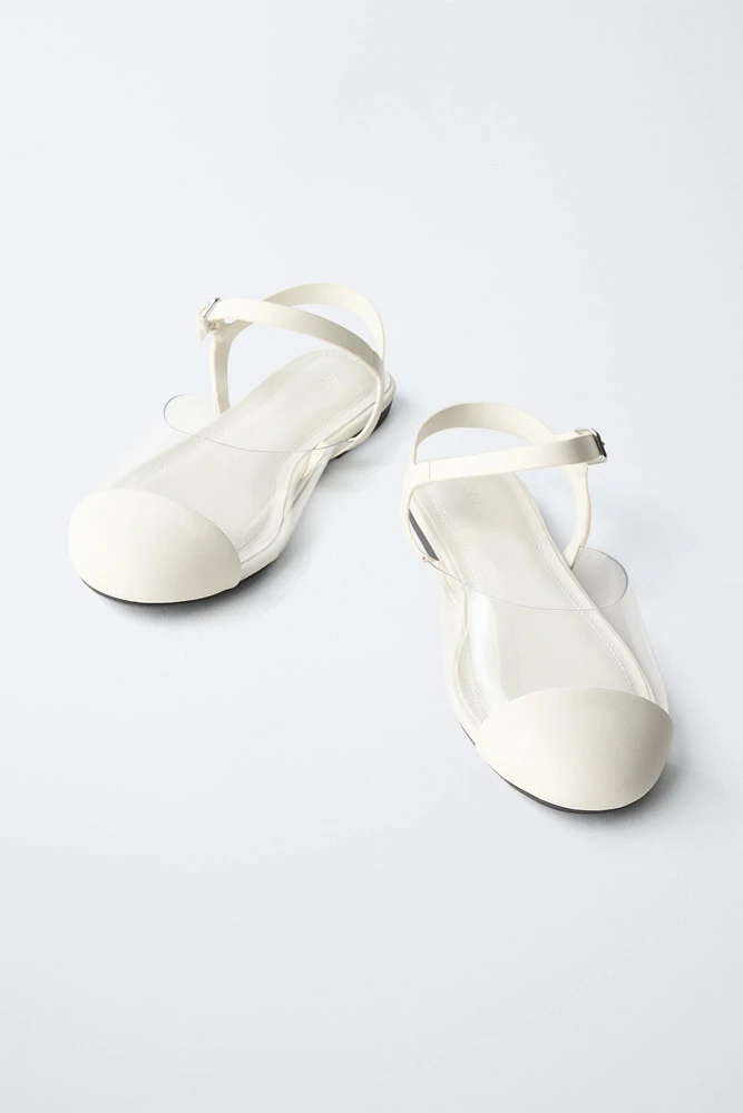 CHAUSSURES OUVERTES À L'ARRIÈRE EN VINYLE