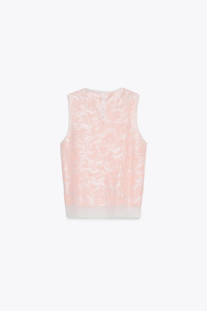 TOP EN MAILLE JACQUARD