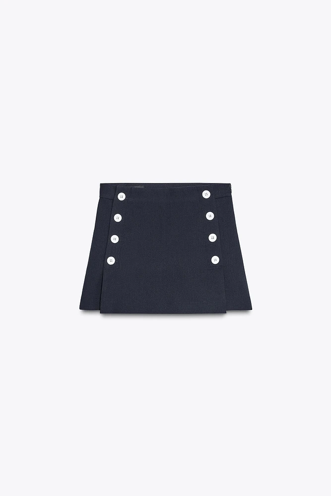 SPLIT SKIRT WITH BUTTONS