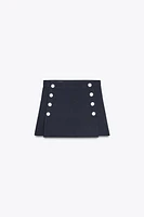SPLIT SKIRT WITH BUTTONS