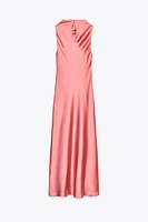 SATIN MIDI DRESS