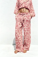 PANTALON LARGE RUSTIQUE IMPRIMÉ