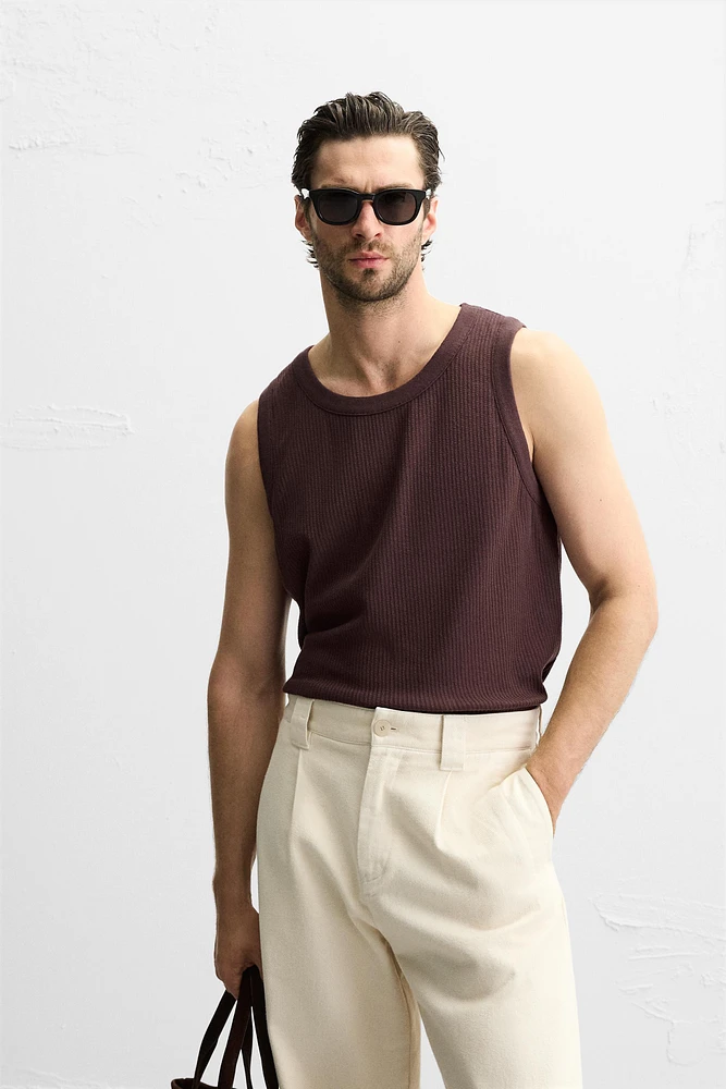 RIBBED TANK TOP