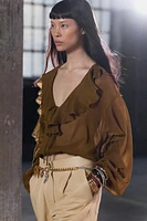 BLOUSE FLUIDE À VOLANTS