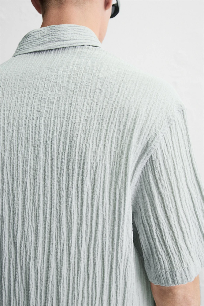 CHEMISE JACQUARD EFFET FROISSÉ