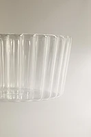 WAVY BOROSILICATE GLASS SALAD BOWL
