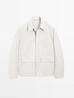 Cotton blend crepe overshirt - Limited Edition