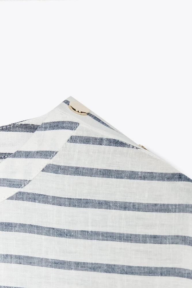 CHEMISE À RAYURES AVEC LIN