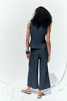 PANTALON JUPE-CULOTTE EN LIN