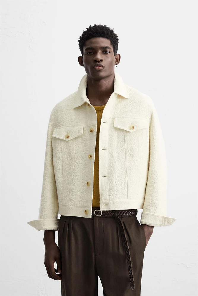 VESTE JACQUARD TEXTURÉE