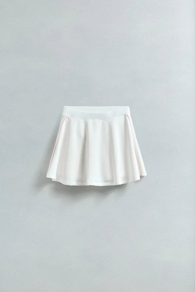 JUPE-SHORT BERMUDA CONTRASTE AVEC MODAL
