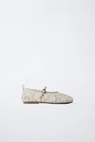 EMBROIDERED BALLET FLATS