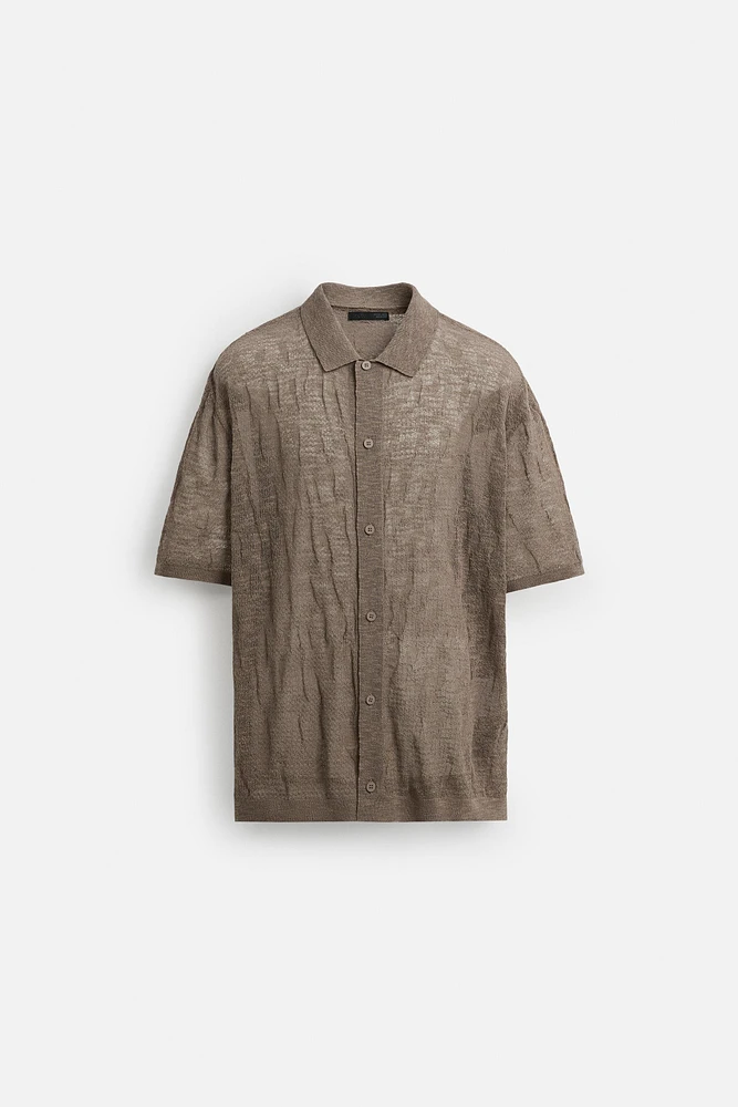 CHEMISE EN MAILLE STRUCTURÉE