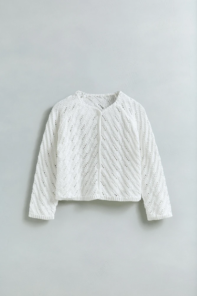 GILET EN MAILLE TEXTURÉE