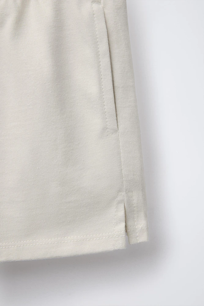 RIBBED T-SHIRT AND HEAVY BERMUDA SET