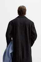 TEXTURED BOUCLÉ WOOL COAT