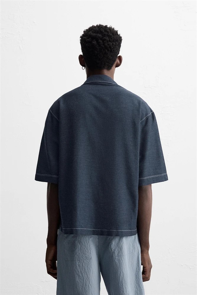 CHEMISE SURPIQÛRES CONTRASTE