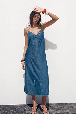 ROBE MIDI Z1975 À BRETELLES EN DENIM