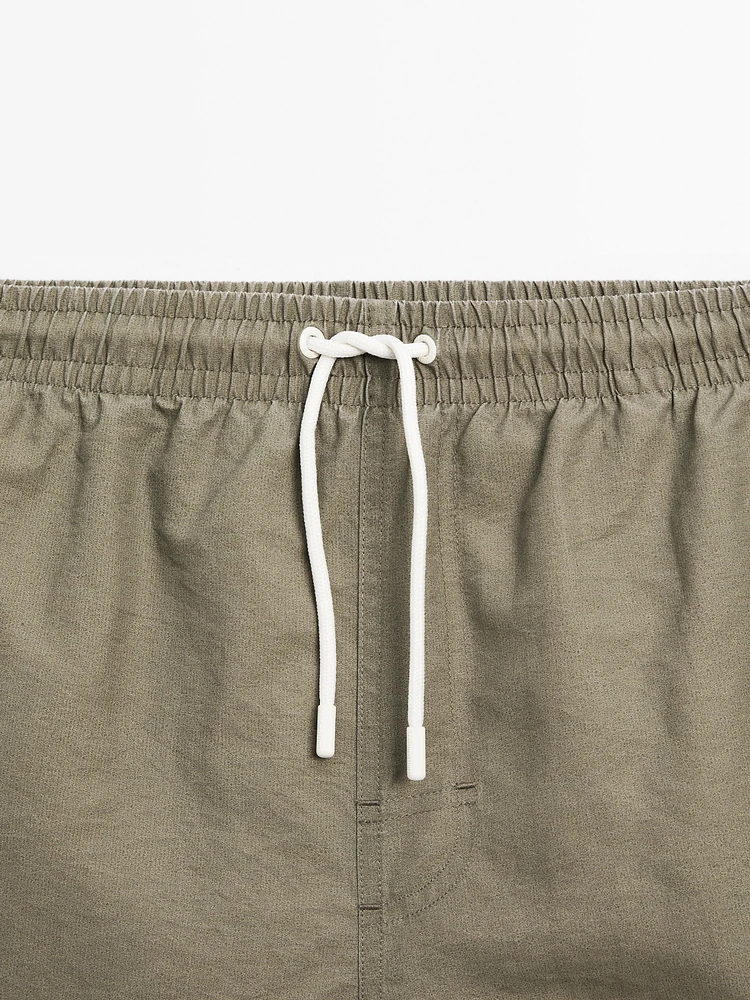 Short de bain uni regular fit