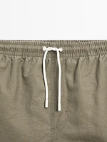 Short de bain uni regular fit