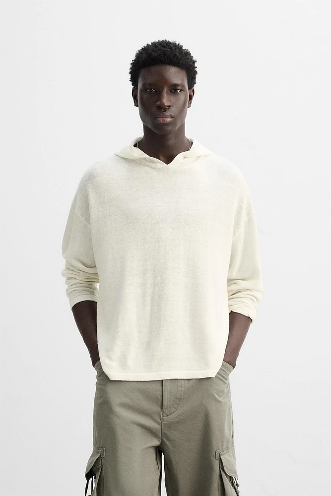 LINEN - WOOL HOODIE