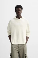 LINEN - WOOL HOODIE