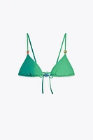 FISH TRIANGLE BIKINI TOP