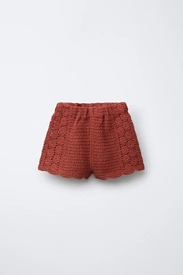 CROCHET KNIT SHORTS