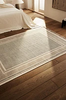 RECTANGULAR COTTON AREA RUG WITH FRINGING