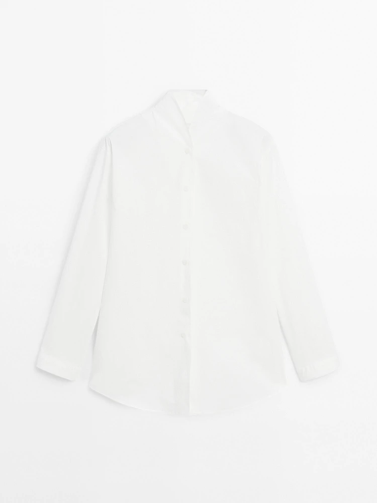 Chemise en popeline à col montant - Limited Edition