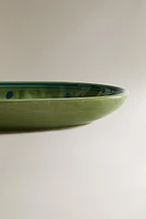 PLAT GRÈS OVALE FLEURS