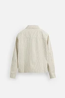 STRIPED POCKET OVERSHIRT