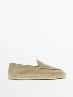 Espadrilles avec bord mocassin