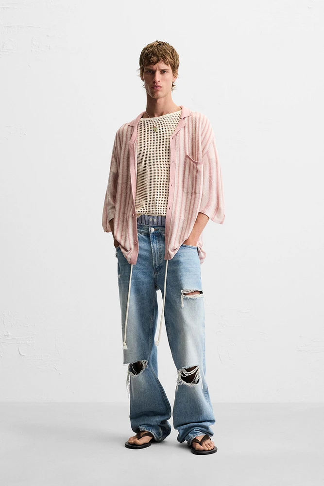 JACQUARD KNIT SHIRT