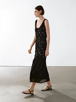 Long dress with beading