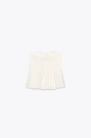 TOP EN LIN BUSTIER