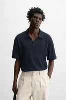 TEXTURED KNIT POLO SHIRT