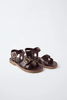 LEATHER SANDALS WITH BUCKLE