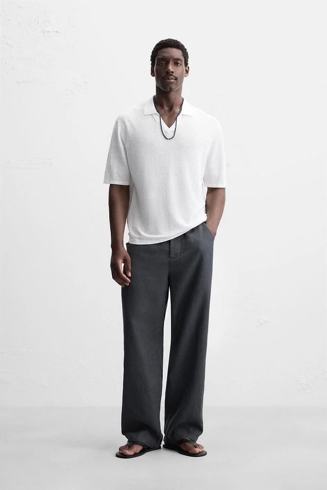 POLO EN MAILLE 100 % CHANVRE