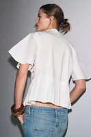 ZW COLLECTION EMBROIDERED PEPLUM SHIRT