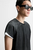 WASHED KNIT T-SHIRT