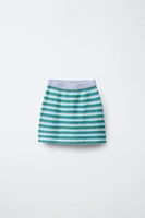 STRIPED KNIT SKIRT