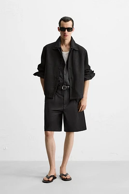 TEXTURED REGULAR FIT OVERSHIRT