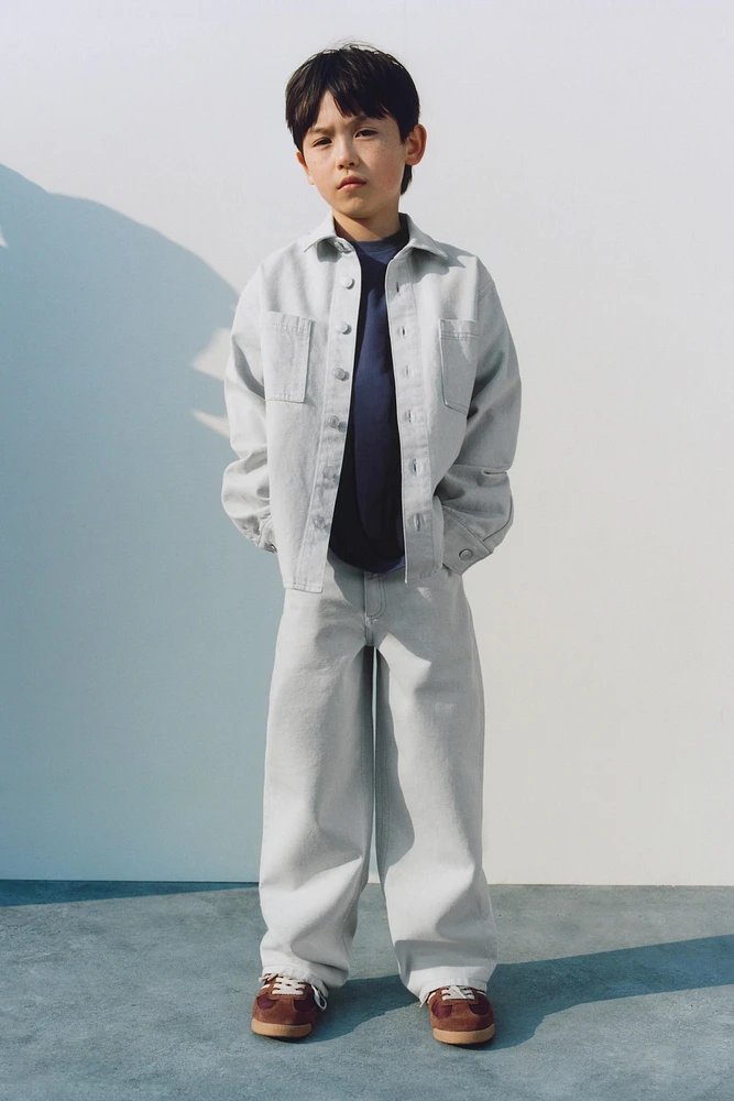 SURCHEMISE EN DENIM EFFET USÉ