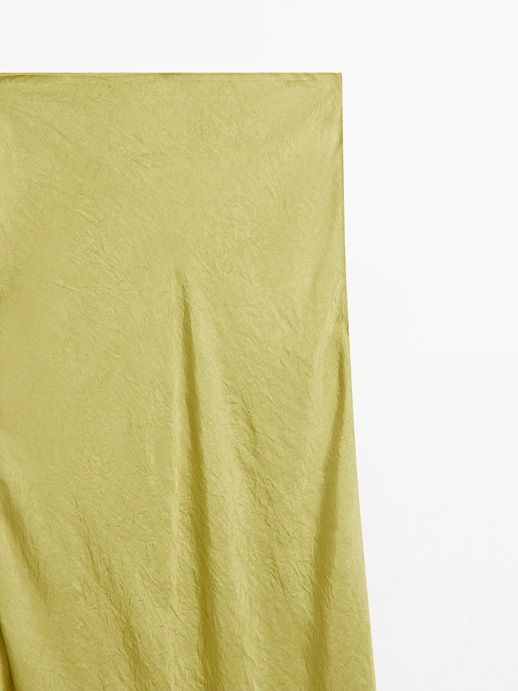 Long flowing satin skirt - STUDIO