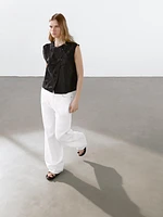 Veste sans manches brodée