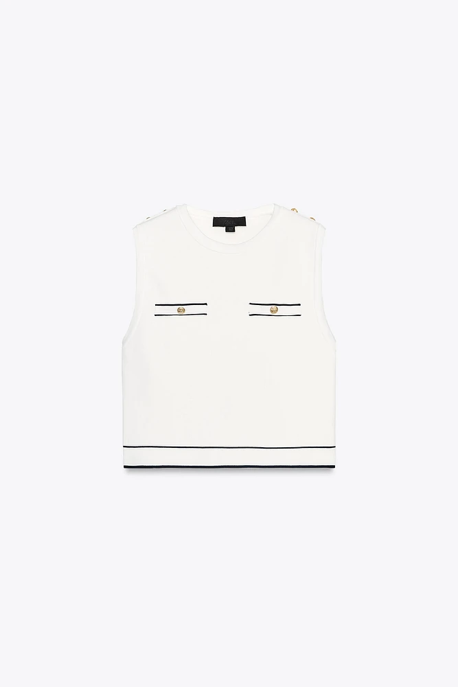 TRIM KNIT TOP
