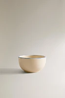 STONEWARE APPETIZER BOWL WITH RIM DETAIL