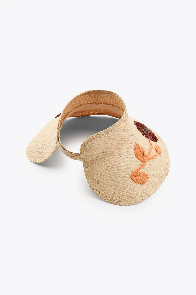 FLORAL BRAIDED VISOR