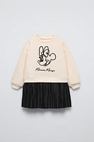 MINNIE MOUSE © DISNEY CONTRASTING PLEATED DRESS